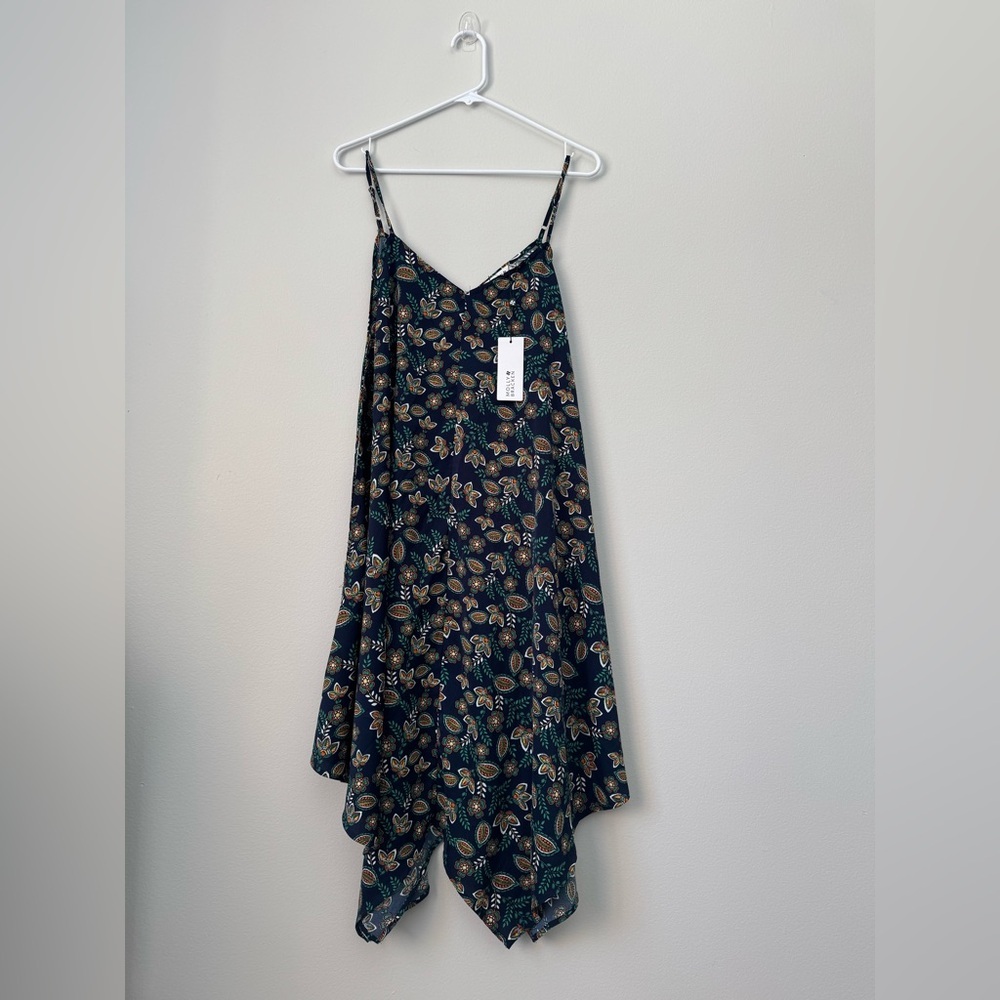 Hanky Hem Women’s Asymmetrical Dress by MOLLY BRACKEN NWT OverSize - Picture 2 of 9